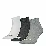 Levi's Quarter Calcetines, Gris (Grey Combo), 43-46 (Pack de 3) Unisex Adulto
