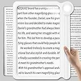 NZQXJXZ Lupa de Lectura,30X 6X Lupa Grande y Ligera, Proporciona un Área de Visualización Completa de la Página del Libro, Lupas Lectura de Mano Leer Impresiones Pequeñas y Baja Visión