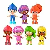 PIN Y PON - Rainbow Tube, Set de 7 Figuras con los 7 Colores del Arcoiris, con Piezas Intercambiables Cara para Crear Combinaciones, para niños y niñas Desde 4 años, Famosa (PNY43000)