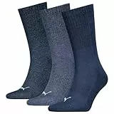 PUMA Cushioned Calcetines de tripulación, Multicolor, EU 43-46 (Pack de 3) Unisex Adulto
