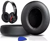 SoloWIT® Almohadillas de Repuesto para Beats Studio 3 y 2 Wireless Wired Auriculares Over-Ear, con Cuero de proteína Suave/Espuma de Memoria de Aislamiento de Ruido -(Negro)