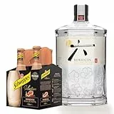 Roku Gin Ginebra Artesanal Japonesa Premium, 43%, 700ml + Schweppes Selection Tónica con Pomelo y Baya de Nepal, Bebida Refrescante - Vidrio, Pack 4x20cl