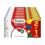 Regina de Corazones Papel Cocina - 21 Rollos, Máxima Absorbencia En Cada Hoja, 58 Hojas De 2 Capas Por Rollo, Color Decorado, Rollo grande