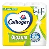 Colhogar Gigante x24 = 48 - Papel de Cocina Extra Absorbente y Resistente - Pack de 12 x 2 Rollos (Total 24)