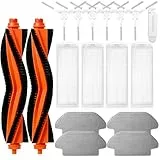 JINDEHUI Kit de Accesorios de Recambio Compatible con Robots Aspiradores Xiaomi Robot Vacuum S12/ Xiaomi Robot Vacuum-Mop 2S,2 Cepillo Principal, 6 Cepillos Laterales, 4 Filtros HEPA, 4 Paños de Mopa