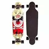 Sumeber Skateboard Longboard Adultos Twin Tip Street Board Drop-Through Freeride Skating Cruiser Boards Completo Skateboards con Light Up Wheels para niños Adultos Teens (Totem)