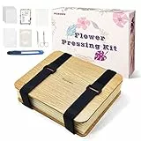 Worown (16 cm x 21 cm Kit de prensado profesional de flores, prensa de hojas, juego de prensado de 6 capas que incluye instrucciones para adultos y niños para hacer muestras
