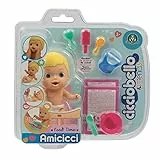 Cicciobello Amicicci Hora de Comer, Muñeco bebé Mini Blando y Divertido, con un pañal de Colores, para niñas Desde 3 años, Modelos y Colores Surtidos, Talla única