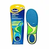 Scholl GelActiv Sport Plantillas de Gel para Hombre-Ideales para Zapatillas Deportivas y Tenis,Comodidad Superior y Soporte,Tecnología GelWave para Absorción de Impactos y Elasticidad,Talla L 40-46.5