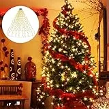 GARITE Luces Arbol Navidad, 2m * 400 LEDs 16 Cadena con 8 Modos de Luz, IP44 Impermeable Luces Led para Interior, Blanco Cálido