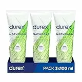 Durex Naturals H2O Lubricante, con ingredientes 100% naturales, 100 ml [Pack 3 Unidades]