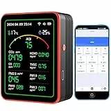 Monitor de CO2, medidores de Calidad del Aire Interior 15 en 1, Detector portátil de dióxido de Carbono, Pantalla LCD retroiluminada CO2 TVOC HCHO PM2.5 PM10 Probador con Despertador para casa y Bur