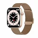AcclaFit - Reloj inteligente para hombre y mujer, 1,85 pulgadas, con respuesta/llamadas, 140 Sportive Smart Watch con podómetro, sueño/ritmo cardíaco/SpO2, impermeable IP39 Smartband para Android iOS