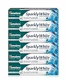 Himalaya Herbals Sparkly White Herbal Vegetarian Toothpaste for whitening teeth with advanced plague removal|Anti-inflammatory 12-Hour Germ Protection-75ml (Pack of 6)