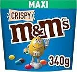 M&M's Crispy Snack en Bolitas de Colores de chocolate crujiente con arroz hinchado, regalo chocolatina (340g)