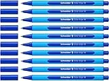 Schneider 152103 - Bolígrafo de bola (10 unidades, capuchón, tinta azul), color azul