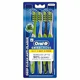 Oral-B Cepillo de dientes Criss Cross con extracto de neem, mediano (compra 2 y 2 gratis)