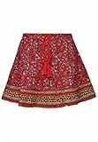 Superdry Vintage Embellished Mini Skirt Falda, Paisley Red AOP, L para Mujer