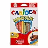 Carioca Lápices de Colores SUPERCOLOR | Caja de 36 Lápices de Colores de Madera | Cuerpo Hexagonal | Color Intensos y Gran Opacidad | Punta de Ø 3,3 mm | 36 piezas
