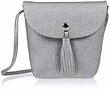 TOM TAILOR Denim Bolso de hombro Ida para mujer, con solapa, tamaño pequeño, plateado