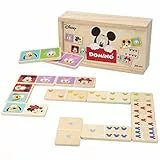 WOOMAX - Domino Madera Infantil, Juego de Mesa para niños 2 3 4 años, de Memoria, educativos, estimulación cognitiva Domino Mickey