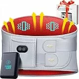 ALLJOY Cinturón térmico de 170 cm, para espalda, inalámbrico, masajeador, calentador de espalda, cojín térmico con apagado automático, cojín térmico para espalda, regalos para madres, mujeres, mamá