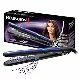 Remington Plancha Pelo tecnología iónica triple: menos encrespamiento y electricidad estática Pro-Ion cerámica con turmalina ultra, pantalla LCD, 150-230 °C, función de temperatura turbo S7710
