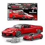 Mattel Brick Shop Hot Wheels Maserati MC20 - Speed Series, 250 piezas, detalles realistas y pegatinas para personalizarlo, para adultos coleccionistas y niños y niñas a partir de 10 años, JFR90