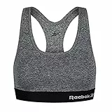 Reebok Crop Top Mujer, Top Deportivo Corto elástico con Aros y Espalda Racer – Gris jaspea