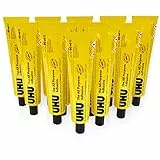 UHU Pegamento adhesivo multiusos – 60 ml – Paquete de 12 tubos