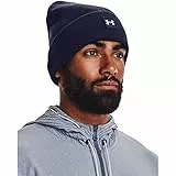 Under Armour Hombre Halftime Cuff, Gorro Deportivo súper Suave de Punto Acanalado, Gorro cómodo y cálido Ideal para el frío y para un Look casualMidnight Navy / / White,OSFM