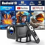 [Netflix-Oficial]HY320 NTV WhaleOS Smart Proyector con Varios Oficial TV Apps,Asistente de Voz Inteligente 1080P Nativa/Resolución Óptica 320ANSI 5G Wifi BT 5.2 Portátil Videoproyector Cine en Casa
