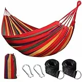 NXPZ Hamaca de Camping Exterior, Hamaca Doble 200x150cm, Capacidad de Carga 250 kg, con Bolsa de Almacenamiento, Cintas de Nylon y Mosquetones, para Camping, Jardín, Playa, Interior, Balcón, Viaje