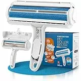 PORTENTUM Quita Pelos Mascotas Perros Gatos, Cepillo de Limpieza Removedor de Pelaje para Gatos y Perros, Lavable y Reutilizable Animales Cepillos Depilación, quitapelos para alfombras, sofá o Ropa