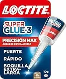 Loctite Super Glue-3 Precisión Max, pegamento transparente de máxima precisión, pegamento instantáneo triple resistente, adhesivo universal con goteo fácil de regular, 1x10 g