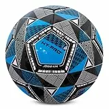 Hy-Pro Balón de fútbol -Tamaño 5, con PVC para un Mejor Agarre, Ideal para Entrenamiento y Juegos en Todas Las Condiciones climáticas, Aztec Blue