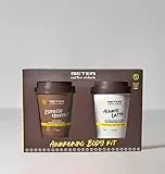 Beter - Set Cuidado Corporal Coffee O’clock, Set de Ducha 2 Piezas con Exfoliante Corporal con Aroma a Café y Manteca Corporal de Coco, Set de baño para mujer, Fórmulas Veganas, Set Regalo