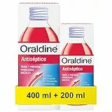 Oraldine, Colutorio De Uso Diario Líquido, Antiséptico y Antifúngico, Previene Gingivitis y Aftas, Pack de 400 ml y 200 ml