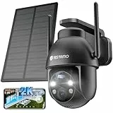 YESYAMO 2K Cámara Vigilancia WiFi Exterior Solar con Batería 15000mAh, Panel Solar, 2.4GHz Wi-Fi Cámara Exterior Solar IP66, 360° PTZ, Visión Nocturna Color, Audio Bidireccional, PIR Sirena, Negra