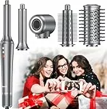 5 en 1 Cepillo Aire Caliente, Secador de Pelo, 110000 RPM para el Secado Rápido y Rizador pelo Ondas Automatico para Rizar, Alisar Volumizing Iónico, Multifuncional Modelador para Todo Tipo de Cabello