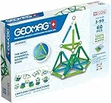 Geomag Classic - 60 Piezas - Bloques de Construcción Magnética para Niños - Green Line - Juguetes Educativos de Plástico 100% Reciclado