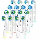 Qitizu Recambios Cepillos Compatible con Braun Oral B Eléctricos Cepillo de Dientes, Cabezales de Repuesto-incluir Precision, Floss, Cross, Sensitive (16 Blanco)