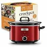 Olla eléctrica de cocción lenta Crock-Pot | 3,5 L (2-3 personas) | Función de mantenimiento del calor y recipiente extraíble | Red [SCV400RD]