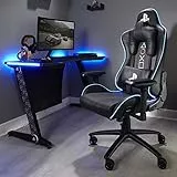 X-Rocker Silla Gaming Amarok Playstation con reposabrazos 4D e iluminación LED (Playstation 5)