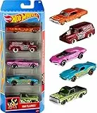 Hot Wheels - Paquete de 5 autos a escala 1:64, regalo para coleccionistas y niños a partir de 3 años (los estilos pueden variar), 01806