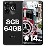 UMIDIGI G9X Telefono Moviles, 6.75' HD+ 90Hz Android 14 Smartphone, 8GB(4+4)+64GB/1TB TF, 13MP AI Cámara Móvils, 5000mAh, 4G Doble SIM Teléfono Móvils Libres, Face ID/GPS/OTG/FM Radio