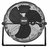 Taurus - Ventilador de suelo Sirocco 18 | 3 velocidades/ 3 hélices metálicas | 45 cm de diámetro | Inclinación ajustable | 120 W | Rejilla extraíble | Silencioso | Base antideslizante.