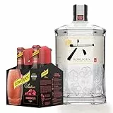 Roku Gin Ginebra Artesanal Japonesa Premium, 43%, 700ml + Schweppes Selection Tónica Hibiscus, Bebida Refrescante - Vidrio, Pack 4x20cl