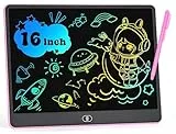 Tableta de Escritura LCD 16 Pulgadas, Tablero de Dibujo Electrónico, Colorida Pizarra Tableta Gráfica Infantil Juguete Juego de Regalo Cumpleaños para Niñas y Niños de 3 4 5 6 7 8 9 Años