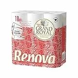 Renova Papel Higiénico Grand Royal, 18 Rollos Premium XXL de 4 Capas, Suavidad y Resistencia
